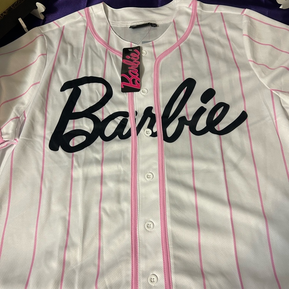 BARBIE 59 Baseball-Style Jersey. Size Large